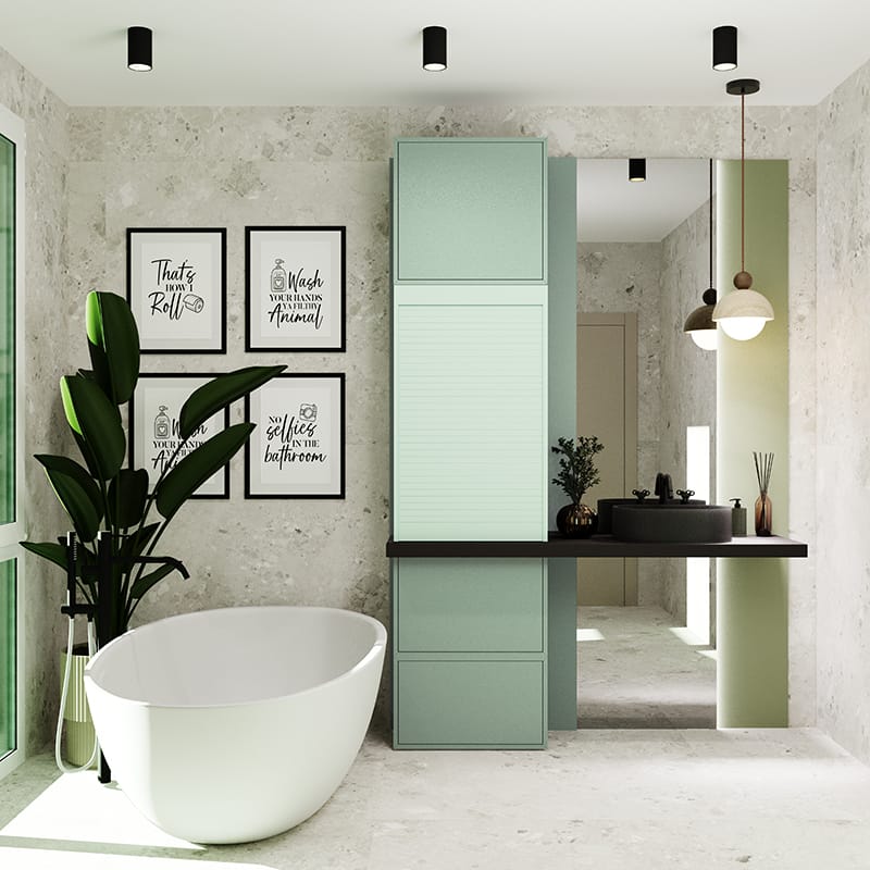 Комплект жалюзи REHAU RAUVOLET Noble matt Mint Cloud 2739L 900x1500 мм