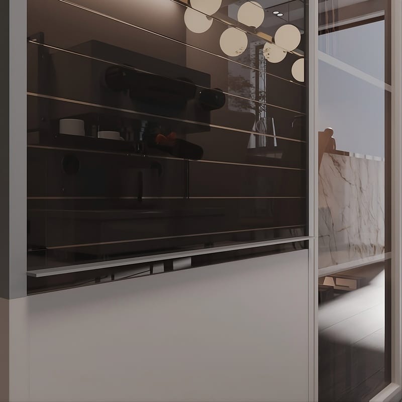 Комплект жалюзи REHAU RAUVOLET Vetro-Line Smoky 73480 (Алюминий 230L) 600×1500 мм
