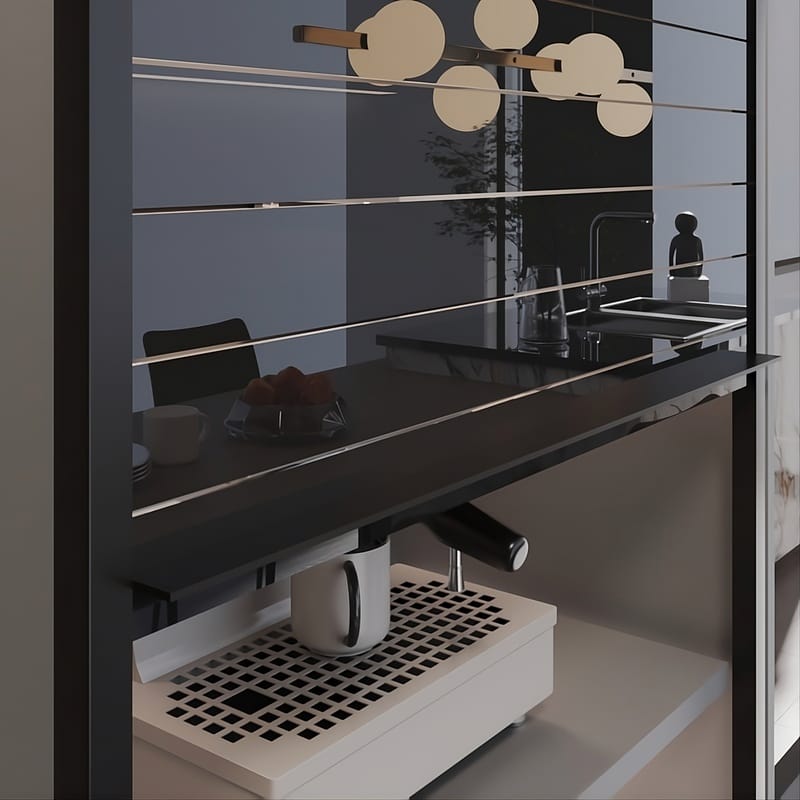 Комплект жалюзи REHAU RAUVOLET Vetro-Line Black Gloss 73978 (Чёрный оникс 1995L) 900×1500 мм
