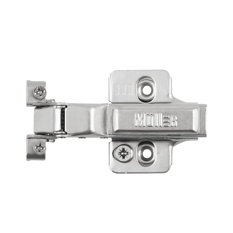 Петля Clip-On, 95°, для алюминиевого профиля, полунакладная, никель, 3D Muller Profi Line
