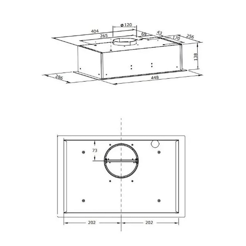 Витяжка вбудована OMP4211BH Hansa