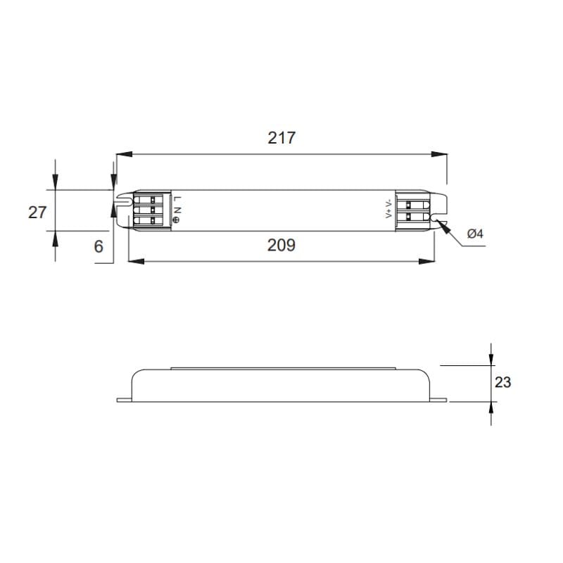 Блок живлення, 100W, 24V, IP20, метал. корпус, Lumine Profi line Блок живлення, 100W, 24V, IP20, метал. корпус, Lumine Profi line