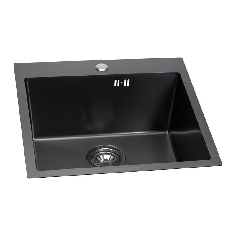 Мийка сталева Galera S201 black textures (500*500*220mm) GRANADO