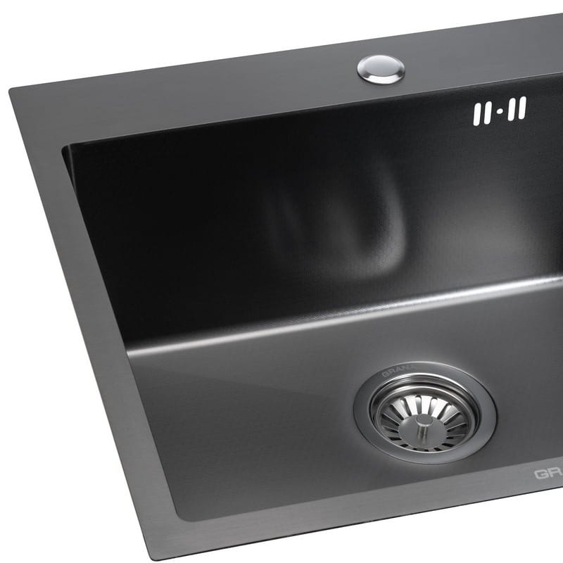 Мийка сталева Villena S201 black honeycomb (580*500*220mm) GRANADO Мийка сталева Villena S201 black honeycomb (580*500*220mm) GRANADO