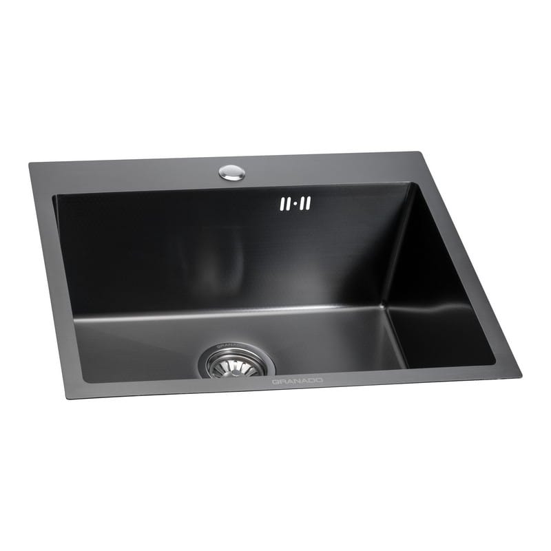 Мийка сталева Villena S201 black honeycomb (580*500*220mm) GRANADO Мийка сталева Villena S201 black honeycomb (580*500*220mm) GRANADO
