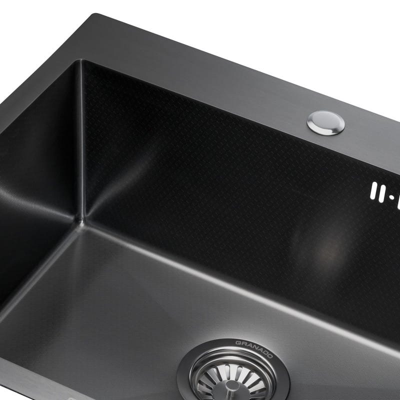 Мийка сталева Villena S201 black honeycomb (580*500*220mm) GRANADO Мийка сталева Villena S201 black honeycomb (580*500*220mm) GRANADO