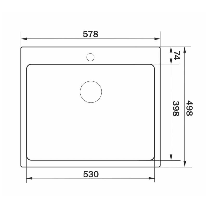 Мийка сталева Villena S304 honeycomb (580*500*220mm) GRANADO