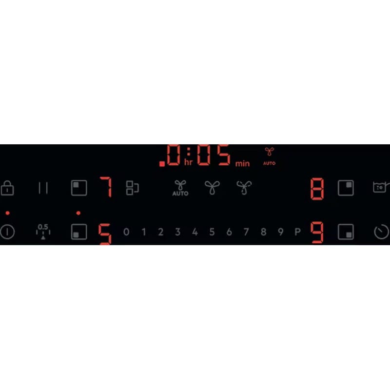 Індукційна варильна поверхня з інтегрованою витяжкою ECC63410CB 60см, розширена зона чорний Electrolux
