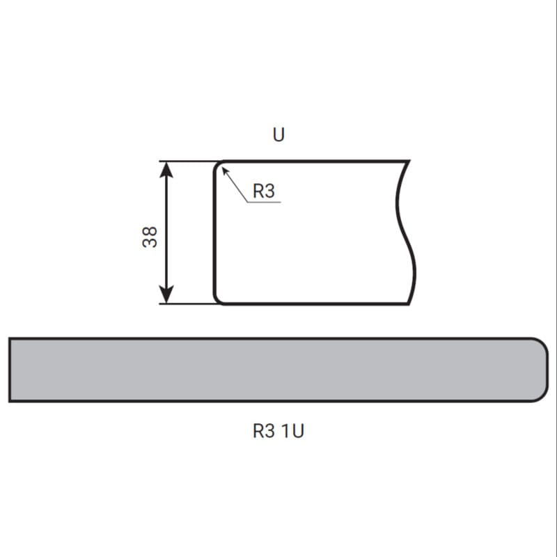 Стільниця Luxeform S147/R3-1 U Мармур Мілтон Стільниця Luxeform S147/R3-1 U Мармур Мілтон