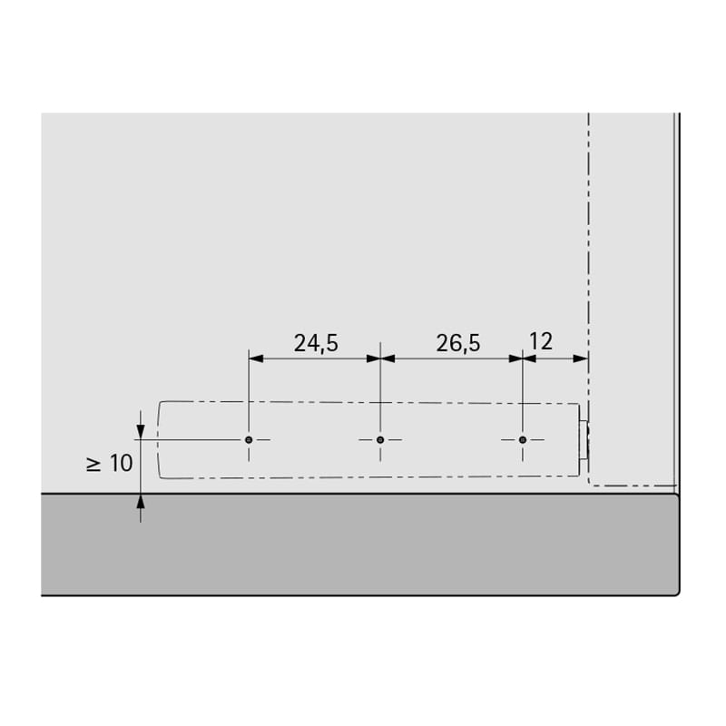 Механизм P2O PIN, антрацит, накладной, длинный ход (9089626) Hettich Механизм P2O PIN, антрацит, накладной, длинный ход (9089626) Hettich