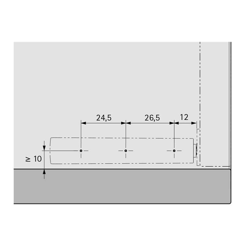 Механізм P2O Magnet, белый, накладний, довгий хід (9089591) Hettich