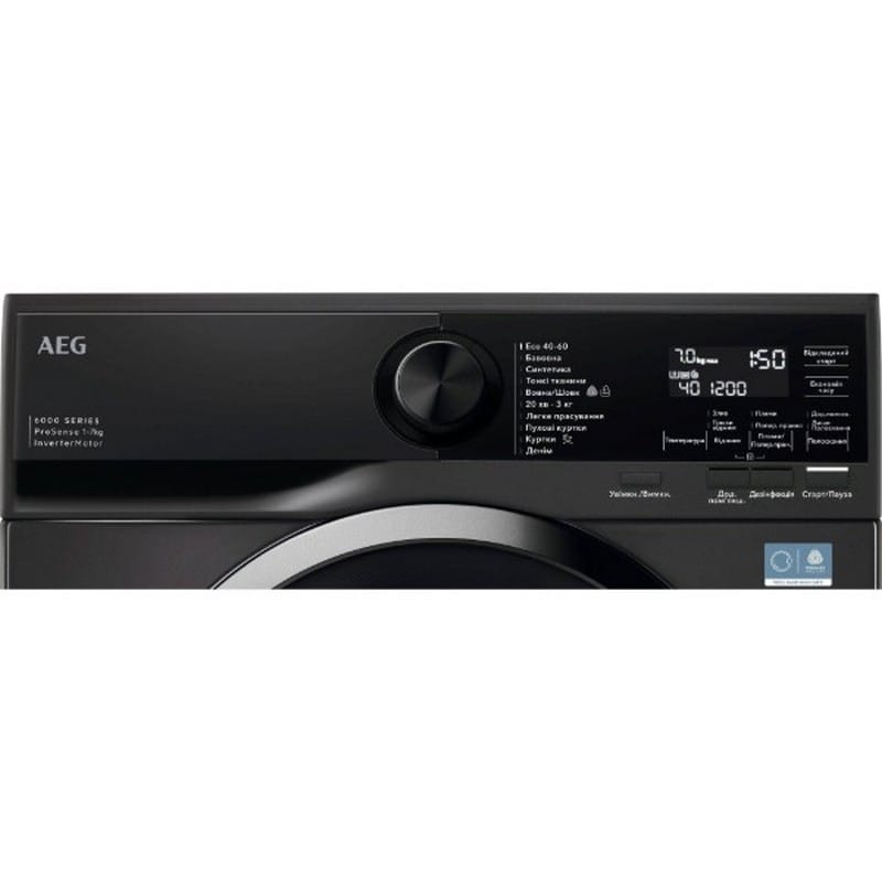 Пральна машина L6SE47DXU вузька 44,3 см чорний AEG Пральна машина L6SE47DXU вузька 44,3 см чорний AEG