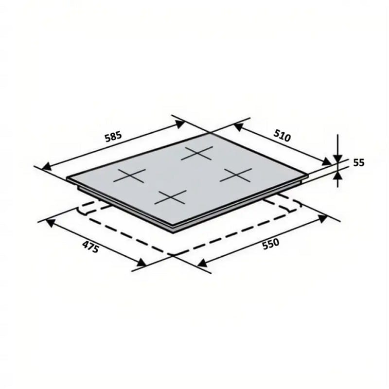 Газова варильна поверхня HG L8G CEST (MBG) VENTOLUX Газова варильна поверхня HG L8G CEST (MBG) VENTOLUX