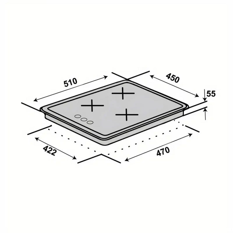 Газова варильна поверхня HG 430 L7G CS (BK) VENTOLUX