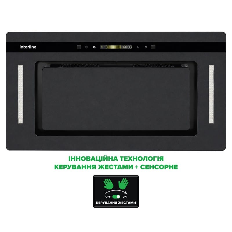 Витяжка вбудована JOLLY BL A/60/GL/K Nano Matte Interline