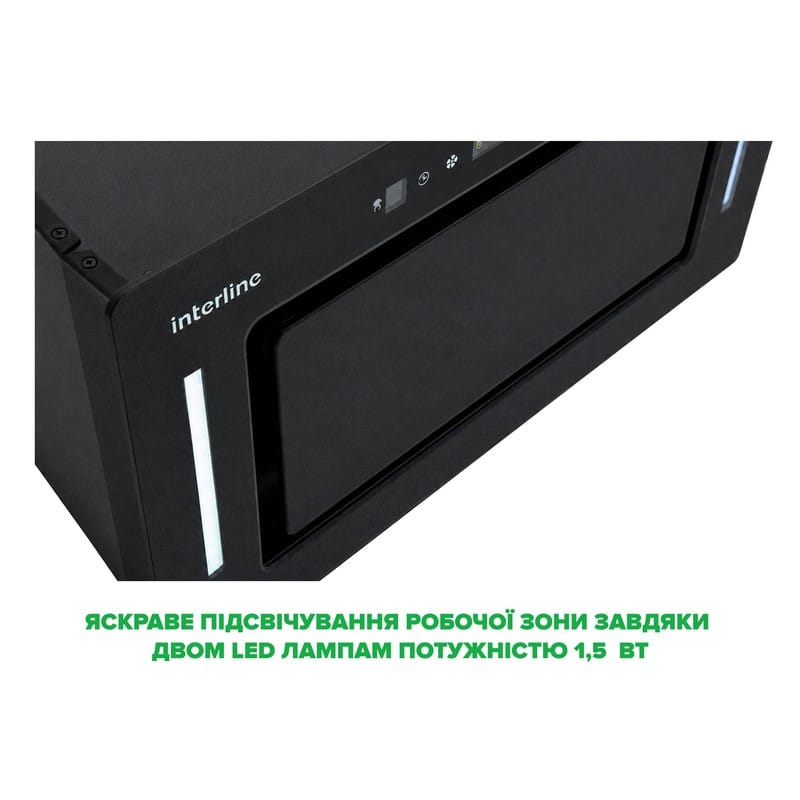 Витяжка вбудована JOLLY BL A/60/GL/K Nano Matte Interline
