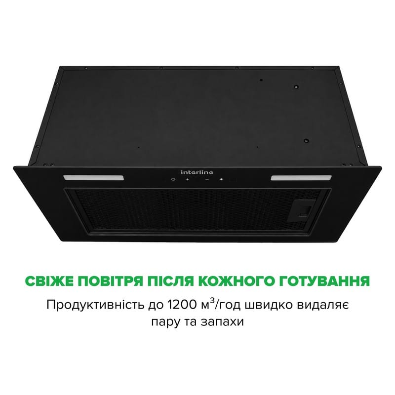 Витяжка вбудована SKYLINE Sense BL A/60/GL/ST Interline Витяжка вбудована SKYLINE Sense BL A/60/GL/ST Interline