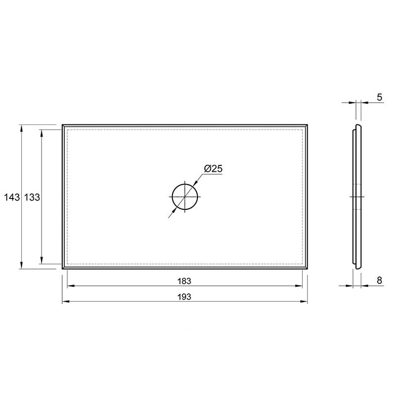 Кришка W=150 L=200 мм (К8.150.200) Натуральна ERGOBOX