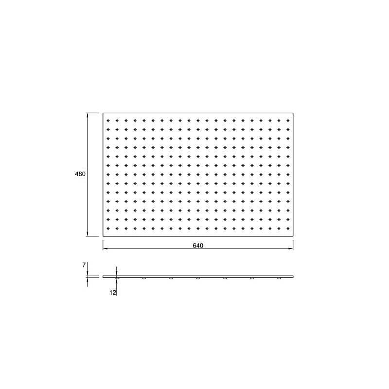 Дно с перфорацией700 мм W=640 L=480 (DP.640.480) Орех Дно с перфорацией700 мм W=640 L=480 (DP.640.480) Орех