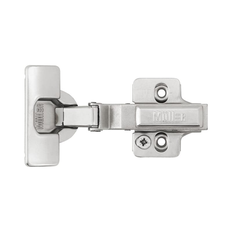 Петля Clip-On, -45°, угловая, с доводчиком, никель, 3D Muller Profi Line Петля Clip-On, -45°, угловая, с доводчиком, никель, 3D Muller Profi Line