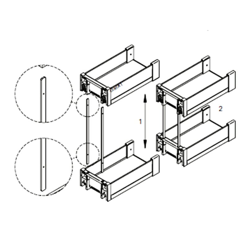 Карго 450мм белый/стекло, Essence VIBO (EGTGM45B2EVC)