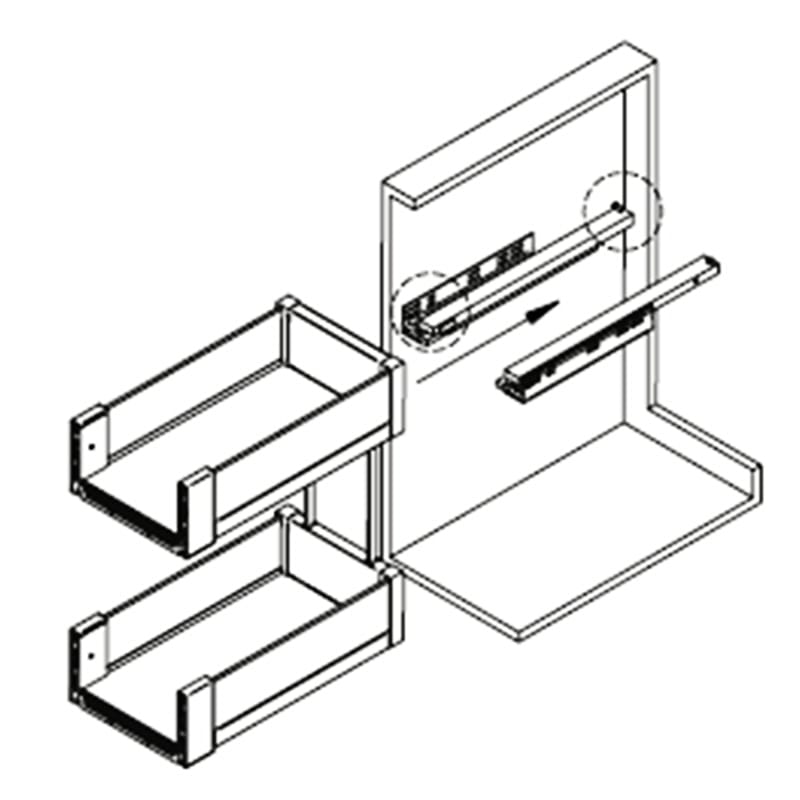 Карго 450мм белый/стекло, Essence VIBO (EGTGM45B2EVC)