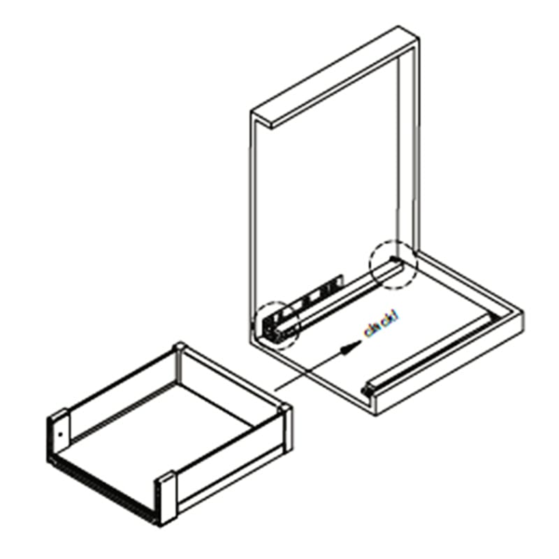 Корзина 400мм графит/стекло (крепл. к фас.), Essence VIBO (CCTGM40FEVGFO)