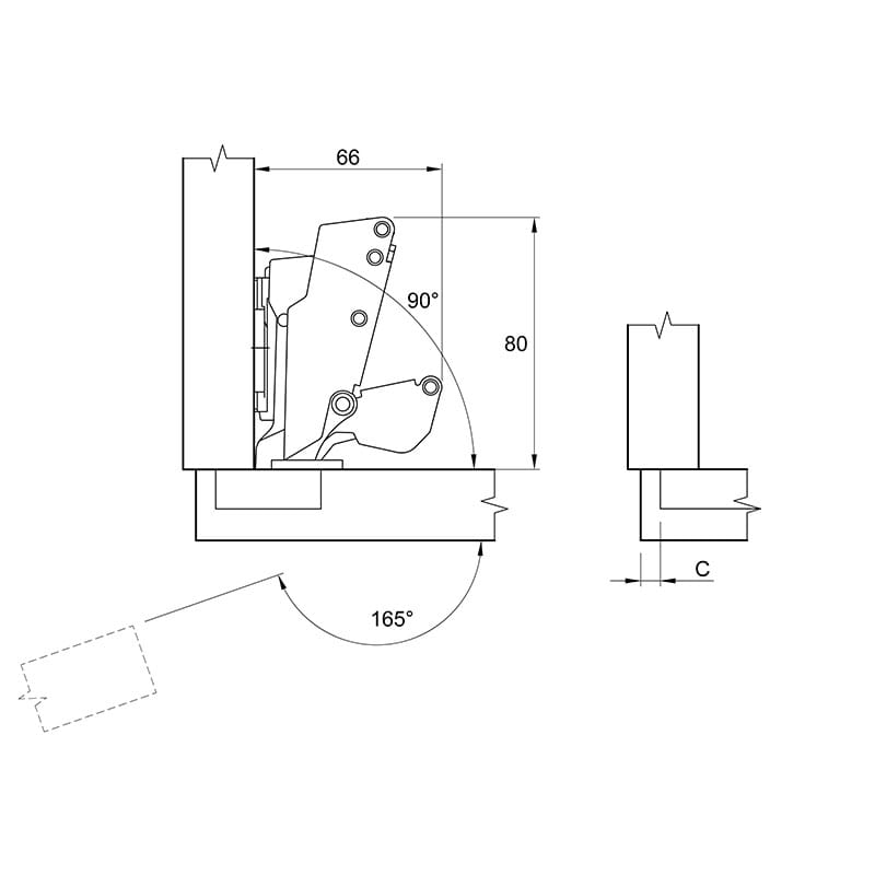 Петля Clip-on,165°,Sensys 8657i,накладная,трансформер,с доводч.,чёрн.обсидиан(9091767) Hettich Петля Clip-on,165°,Sensys 8657i,накладная,трансформер,с доводч.,чёрн.обсидиан(9091767) Hettich