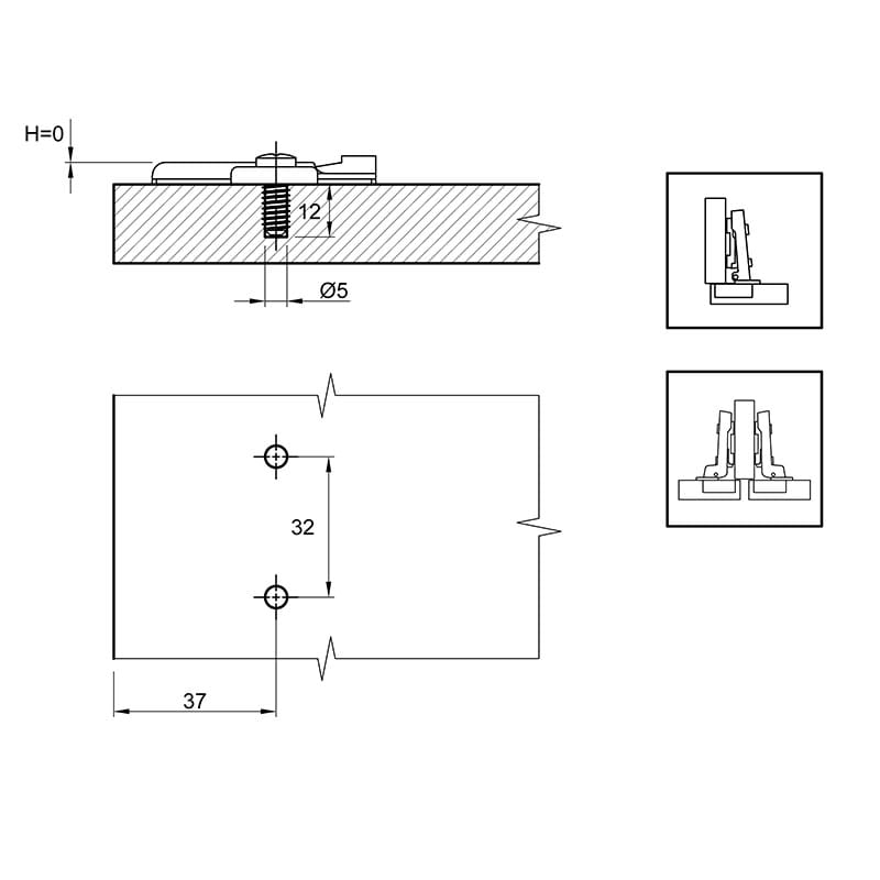 Монтажная планка Sensys дистанция 0 черный обсидиан с евровинтом (9091799) Hettich Монтажная планка Sensys дистанция 0 черный обсидиан с евровинтом (9091799) Hettich