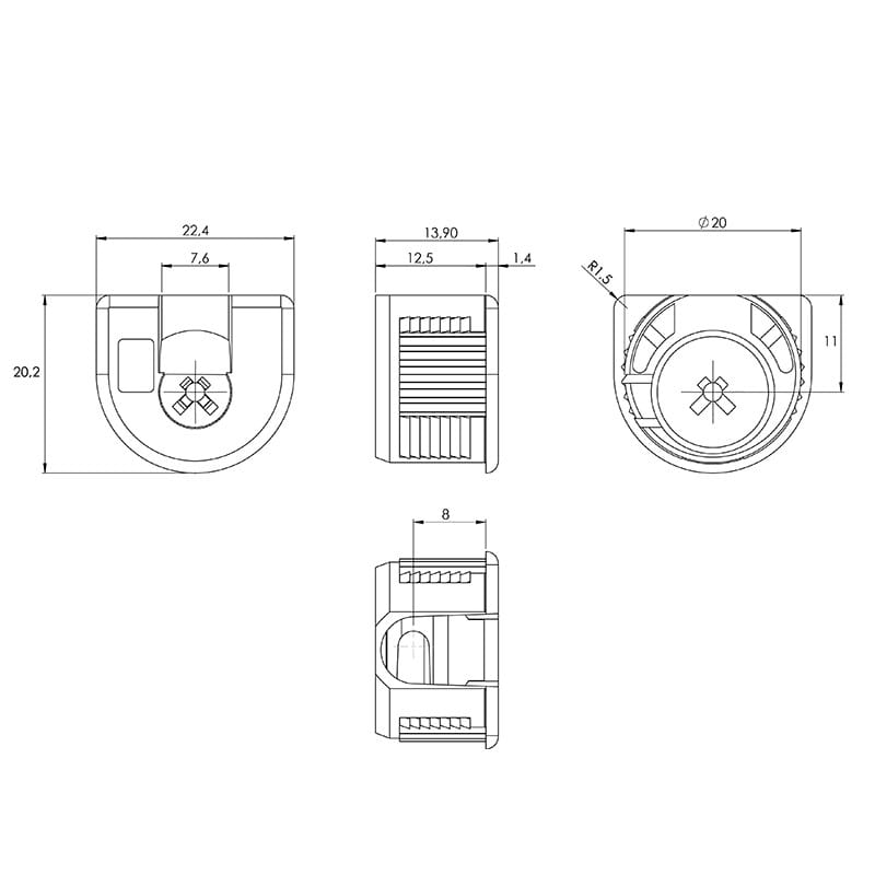Стяжка VB 35/16, коричнева (9066738) Hettich Стяжка VB 35/16, коричнева (9066738) Hettich