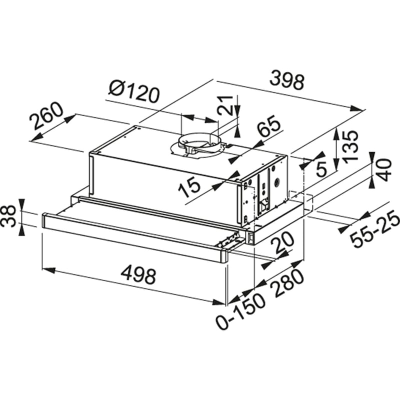 Вытяжка FTC 532L WH белая 500мм. Franke (315.0547.795)