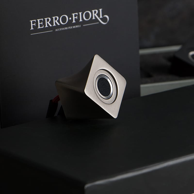Ручка Ferro Fiori M 0800 нікель | з відбитком пальця
