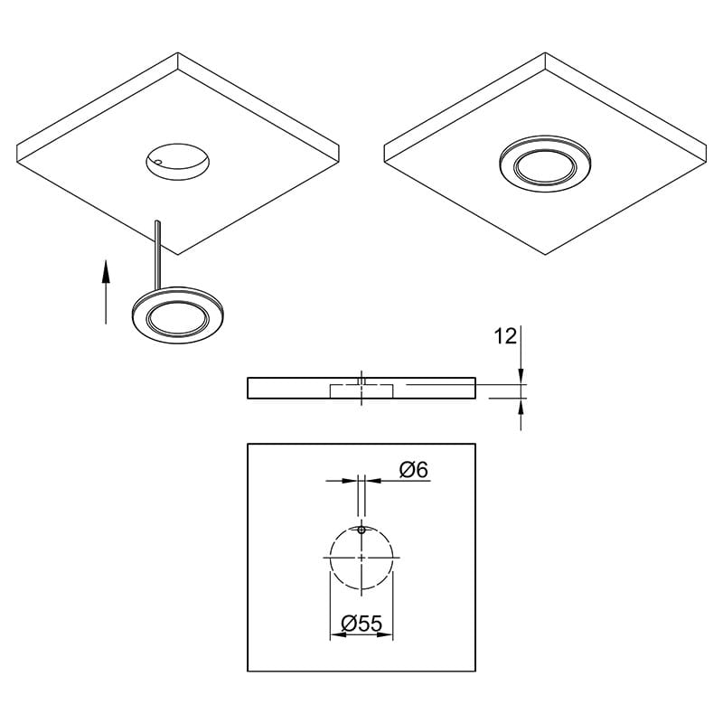 LED-світильник Foglia 220В, 4Вт, 4000K (Денне світло), антична бронза LED-світильник Foglia 220В, 4Вт, 4000K (Денне світло), антична бронза