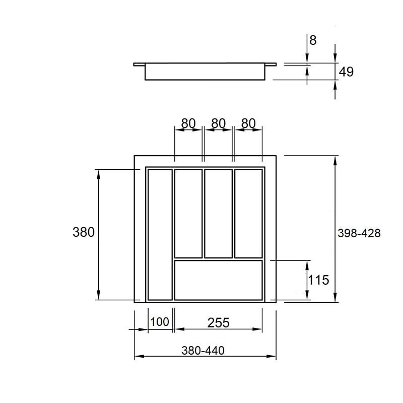 Організація для столових приборів класична 500 W=440 L=428 (LK1.440.428) Натуральний Організація для столових приборів класична 500 W=440 L=428 (LK1.440.428) Натуральний