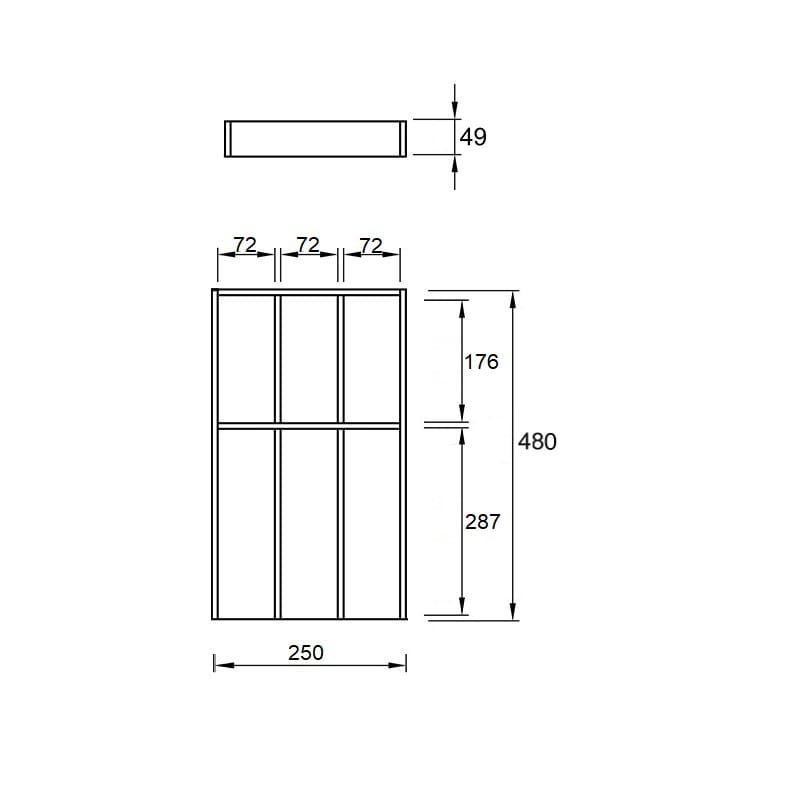 Організація для столових приборів 250 W=250 L=480 (LR3.250.480) Натуральний Організація для столових приборів 250 W=250 L=480 (LR3.250.480) Натуральний