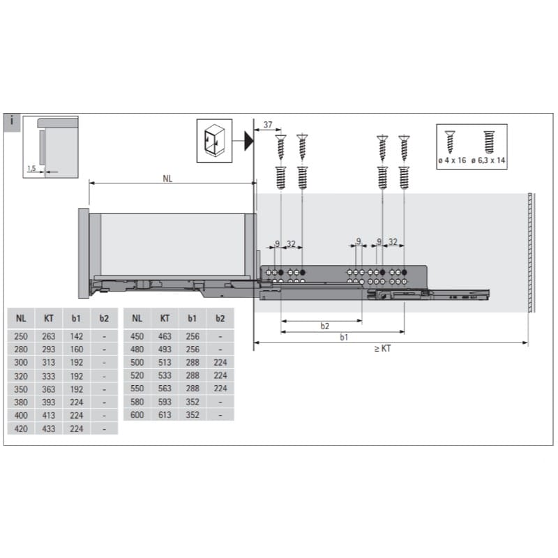Quadro 4D SilentSystem L = 600 повн.в , ДСП 16мм (9245396) Hettich к-т Quadro 4D SilentSystem L = 600 повн.в , ДСП 16мм (9245396) Hettich к-т