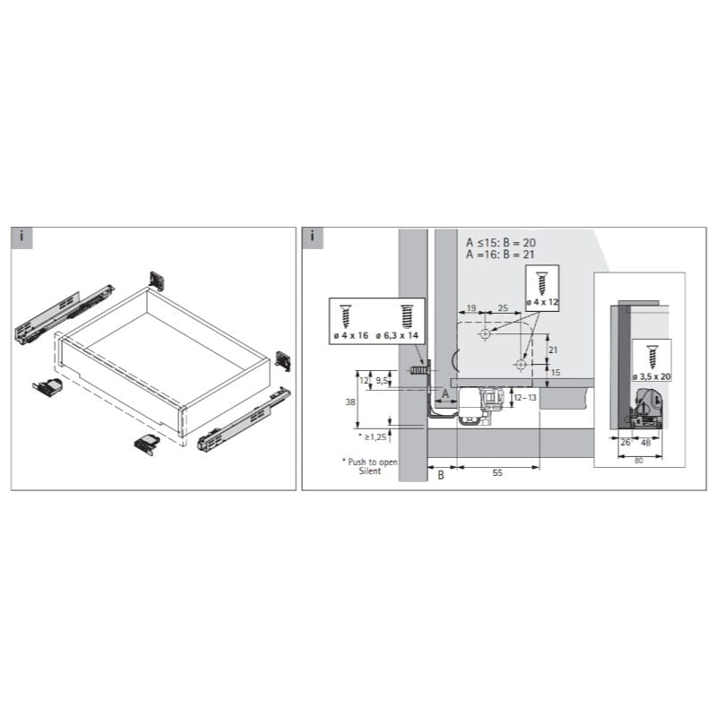 Quadro 4D SilentSystem L = 600 повн.в , ДСП 16мм (9245396) Hettich к-т Quadro 4D SilentSystem L = 600 повн.в , ДСП 16мм (9245396) Hettich к-т