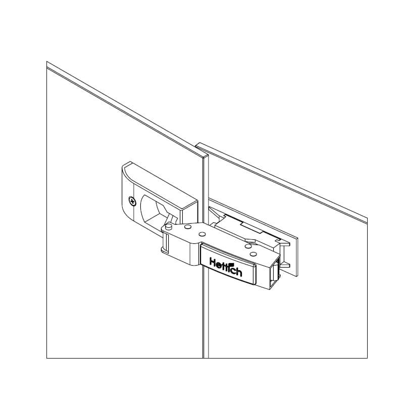 Петля Clip-on, 110°, Sensys, для стекла, никель (9135141) Hettich