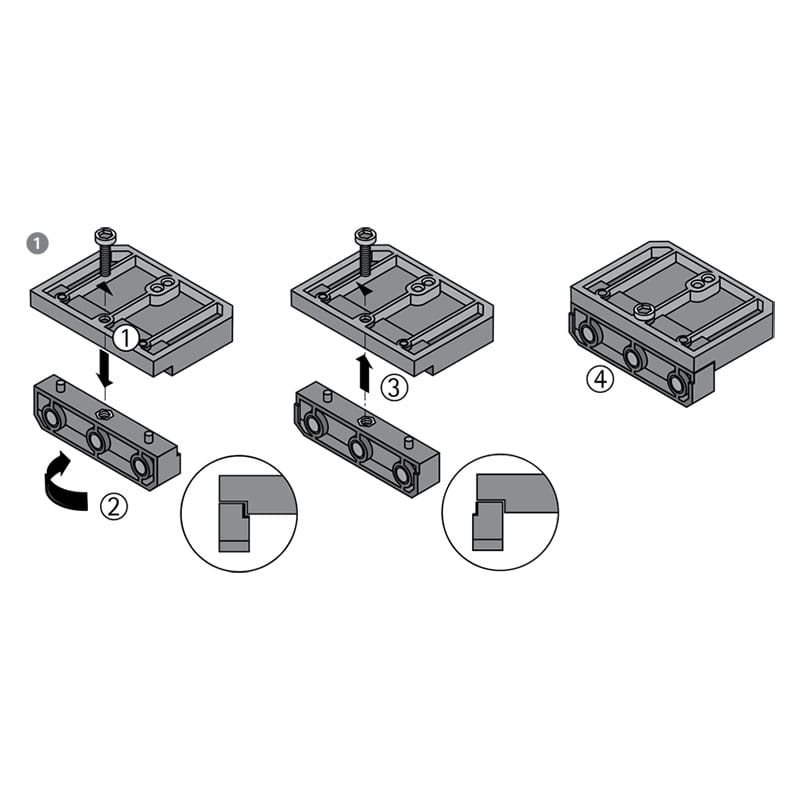 Кондуктор сверлильный BIue Jig для отверстий под дюбеля (9079402) Hettich