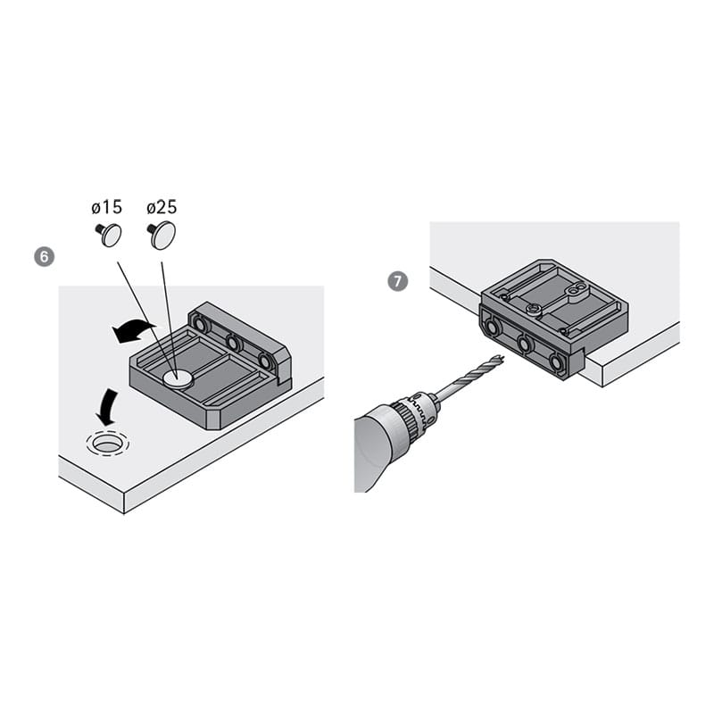 Кондуктор сверлильный BIue Jig для отверстий под дюбеля (9079402) Hettich