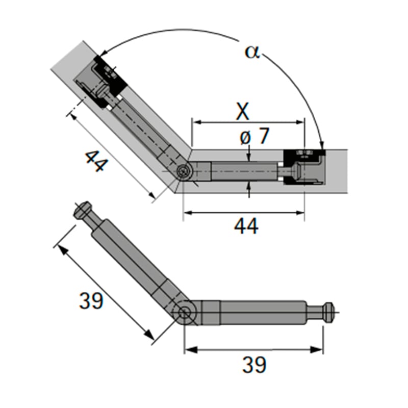 Дюбель шарнірний під Rastex DU 860 39/39мм (1079600) Hettich Дюбель шарнірний під Rastex DU 860 39/39мм (1079600) Hettich