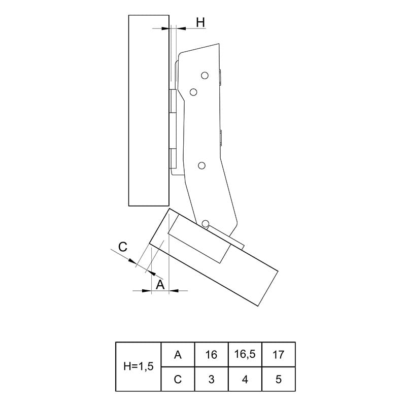 Петля Clip-on, 30°, Sensys 8639i, накладная, с доводч., никель (9088016) Hettich