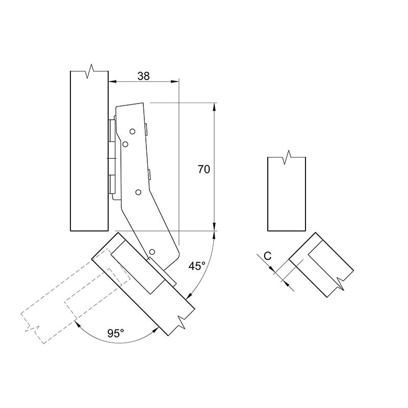 Завіса Clip-on, 45°,Sensys 8639і, внутрішня, з дотягувачем, нікель(9088019) Hettich Завіса Clip-on, 45°,Sensys 8639і, внутрішня, з дотягувачем, нікель(9088019) Hettich