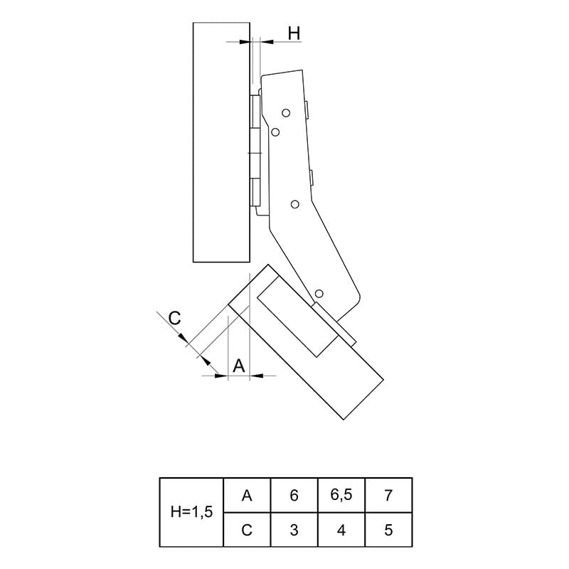 Завіса Clip-on, 45°,Sensys 8639і, внутрішня, з дотягувачем, нікель(9088019) Hettich Завіса Clip-on, 45°,Sensys 8639і, внутрішня, з дотягувачем, нікель(9088019) Hettich