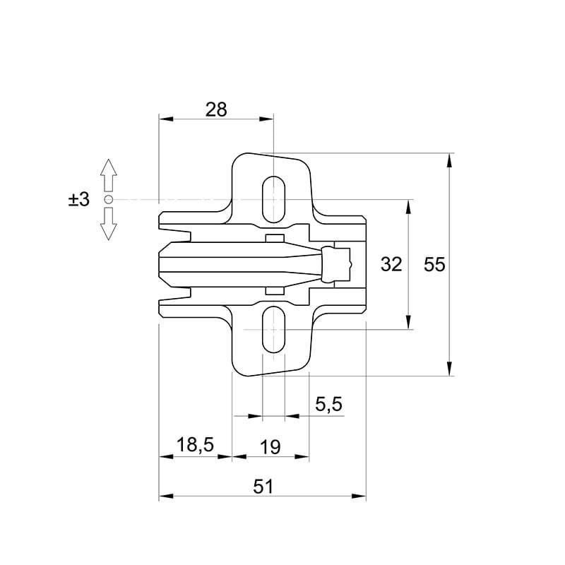 Монтажная планка Sensys дистанция 0 (9071575) Hettich Монтажная планка Sensys дистанция 0 (9071575) Hettich