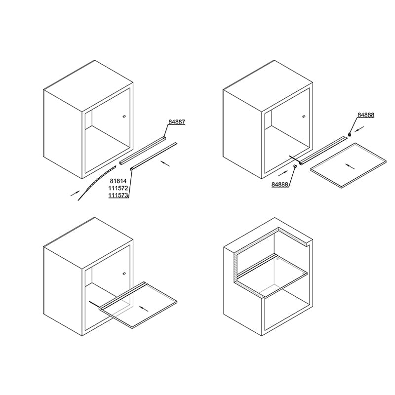 Заглушка для профілю PRISMATIC MINI 3D, пластик, білий