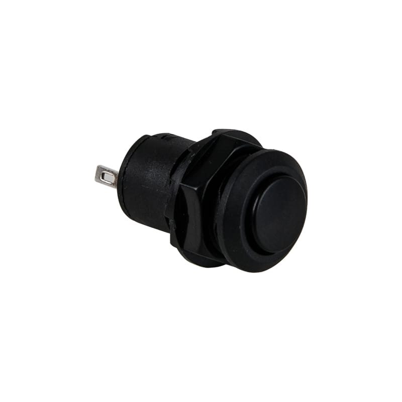 Вимикач кнопковий з фіксацією 220V/12V, 1,5А/3А, чорний