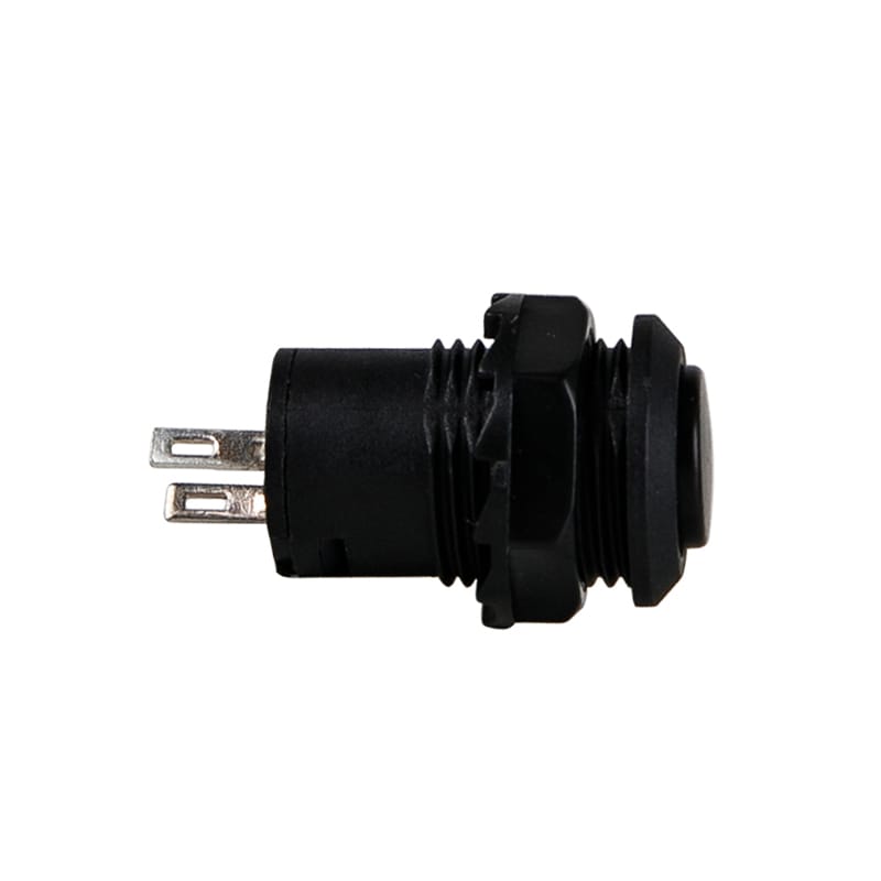 Вимикач кнопковий з фіксацією 220V/12V, 1,5А/3А, чорний