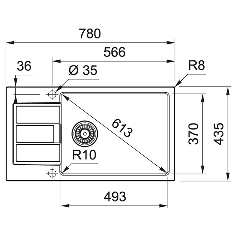 Мойка с сифоном тектонайт S2D Slim 611-78 XL черный Franke (143.0627.384) (второй сорт) Мойка с сифоном тектонайт S2D Slim 611-78 XL черный Franke (143.0627.384) (второй сорт)