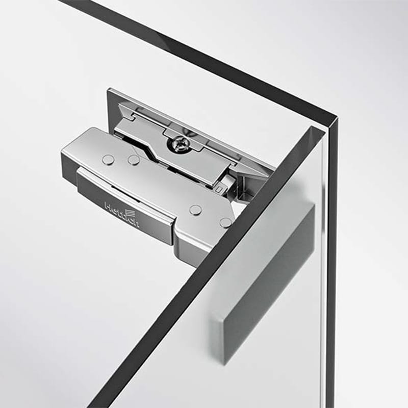Петля Clip-on, 110°, Sensys, для стекла 4–6мм, фасад стекло — корпус стекло, никель, Hettich Петля Clip-on, 110°, Sensys, для стекла 4–6мм, фасад стекло — корпус стекло, никель, Hettich
